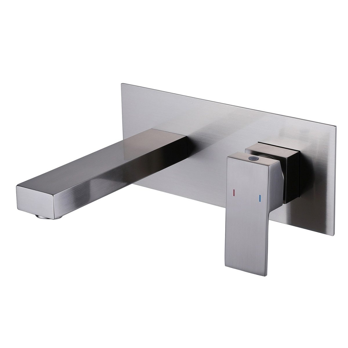 Single-Handle Wall Mount Bathroom Faucet Brushed Nickel - buyfaucet.com