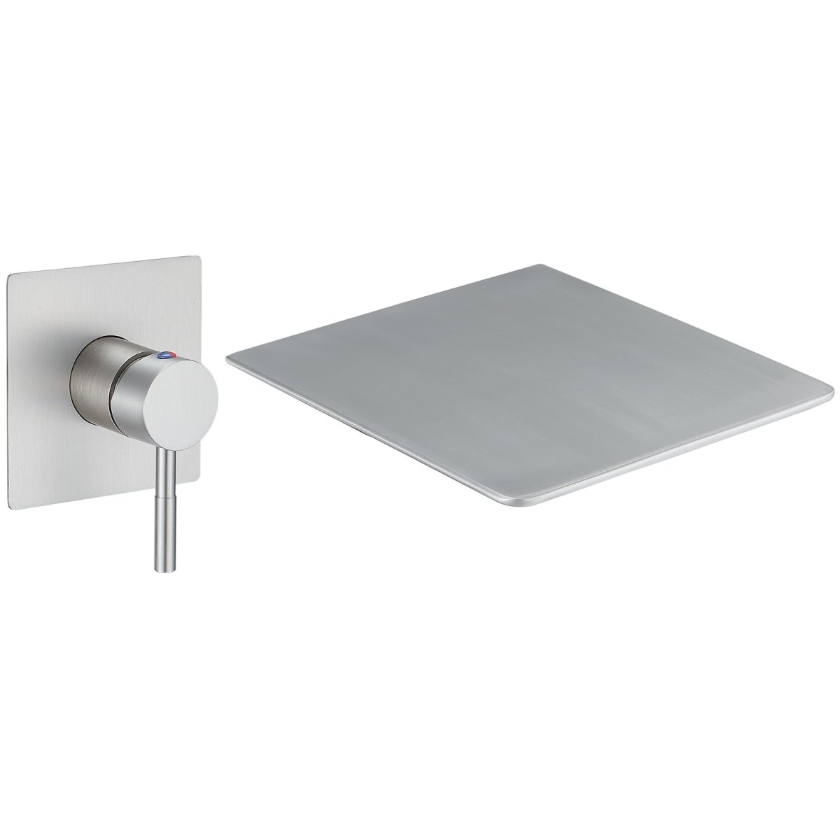 Single Handle Wall Mount Bathroom Faucet Brushed Nickel - buyfaucet.com