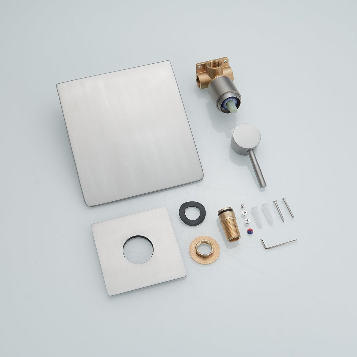 Single Handle Wall Mount Bathroom Faucet Brushed Nickel - buyfaucet.com
