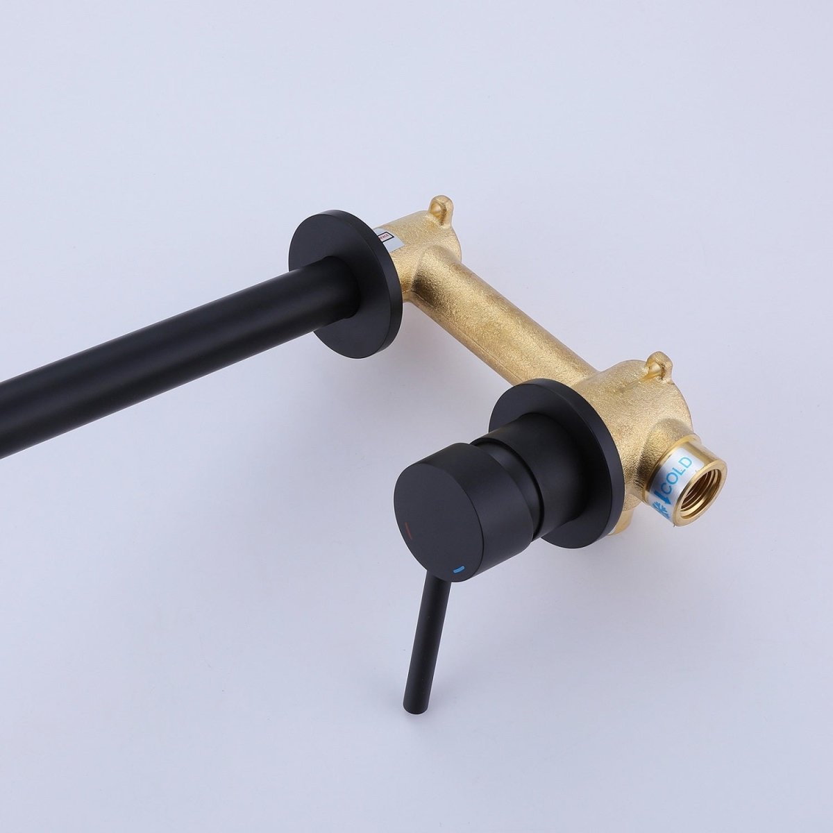 Single-Handle Wall Mount Bathroom Faucet in Matte Black - buyfaucet.com