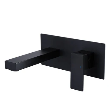 Single-Handle Wall Mount Bathroom Faucet Matte Black - buyfaucet.com
