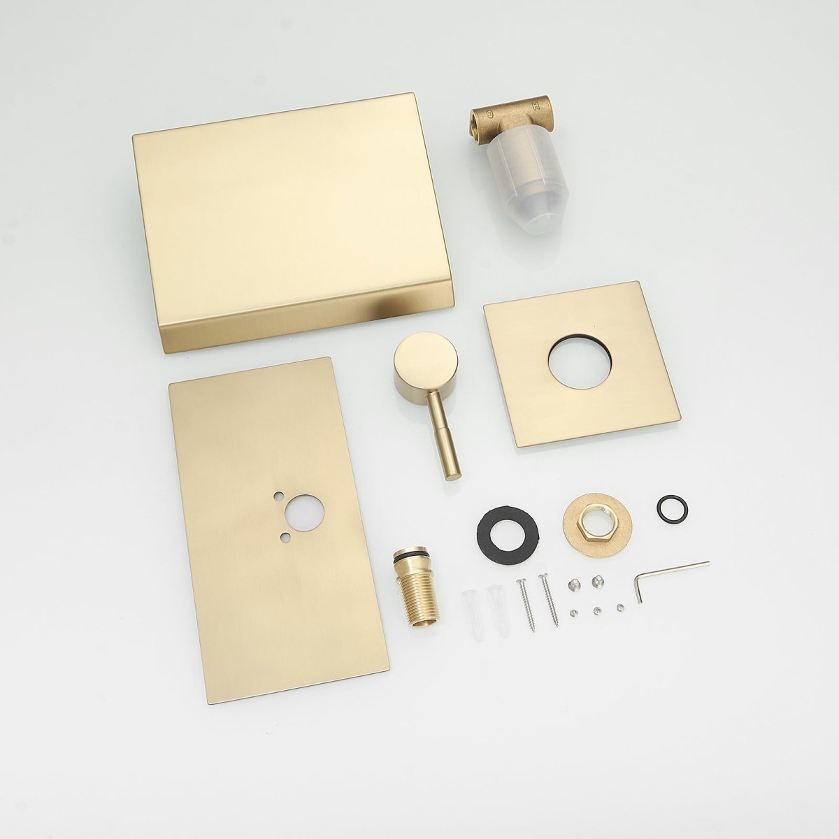 Single Handle Wall Mount Spout Waterfall Bathroom Faucet Gold - buyfaucet.com