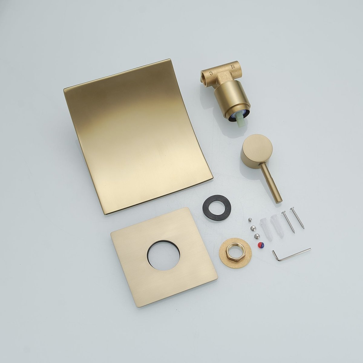 Single Handle Wall Mount Waterfall Bathroom Faucet Brushed Gold - buyfaucet.com