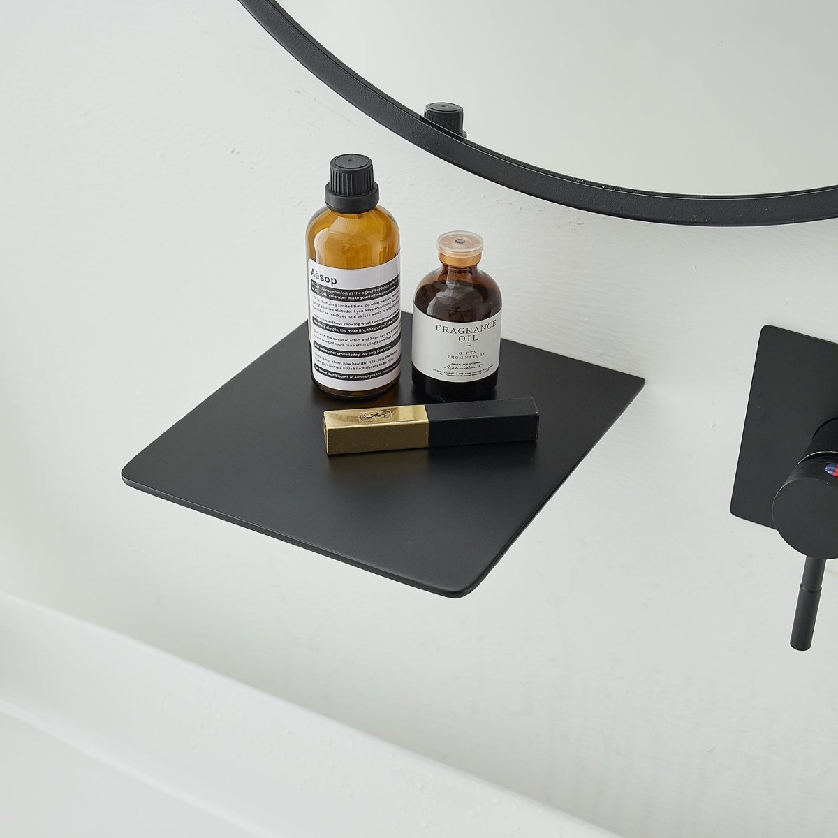 Single Handle Wall Mount Waterfall Bathroom Faucet Matte Black - buyfaucet.com