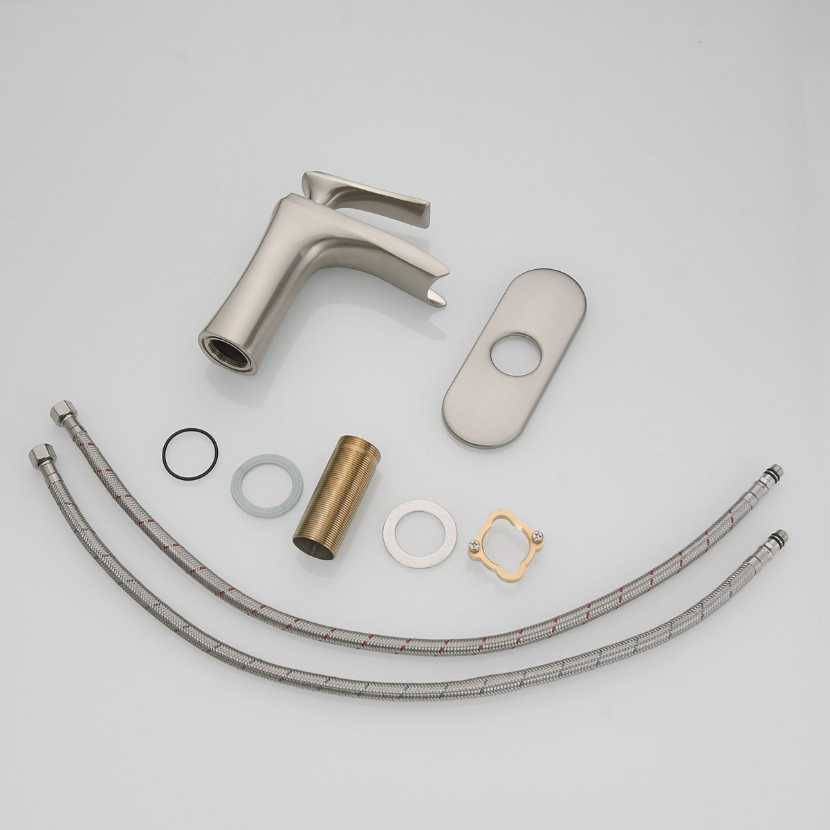 Single Handle Waterfall Bathroom Vanity Faucets Brushed Nickel - buyfaucet.com