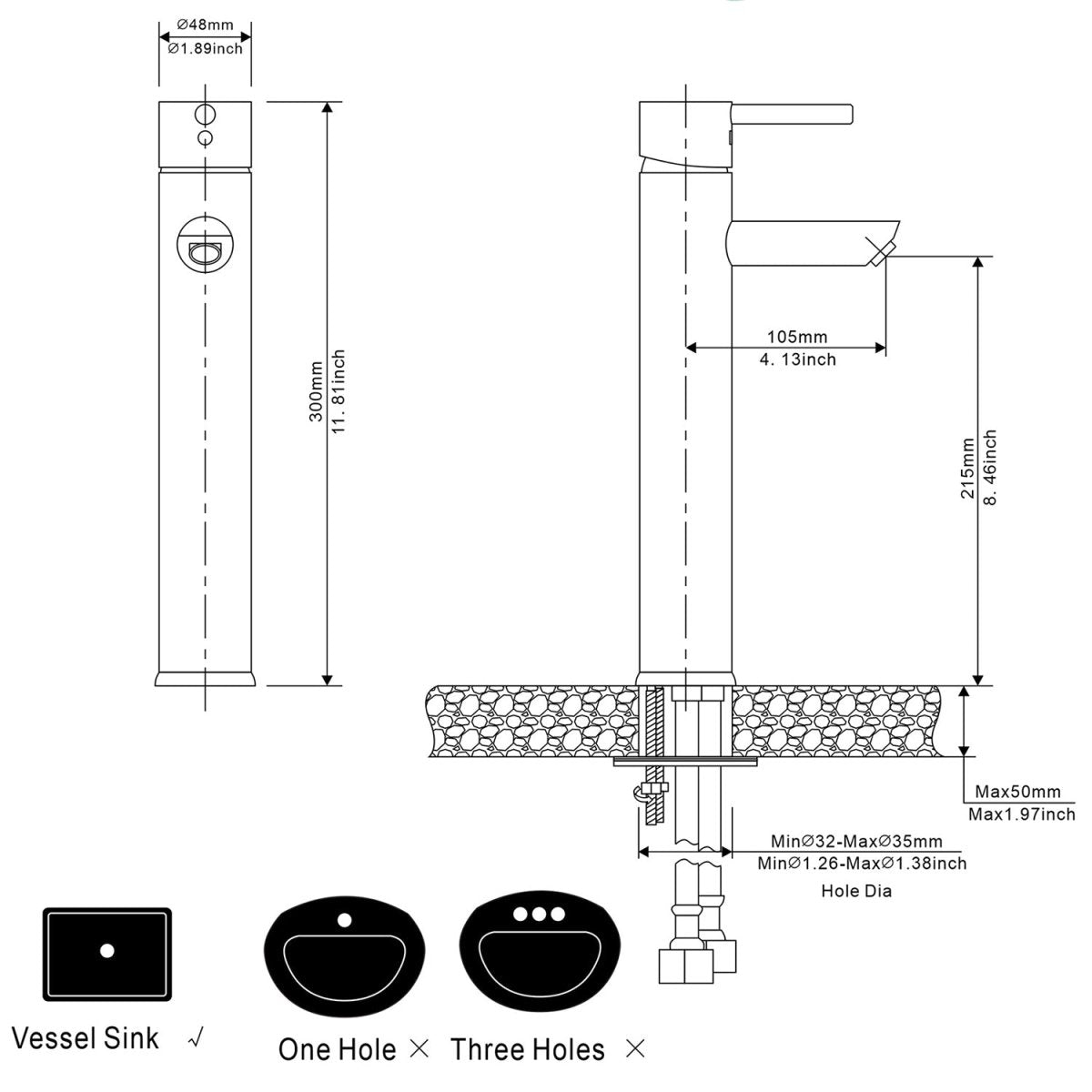 Single Handle with Supply Hose Bathroom Sink Faucet Chrome - buyfaucet.com