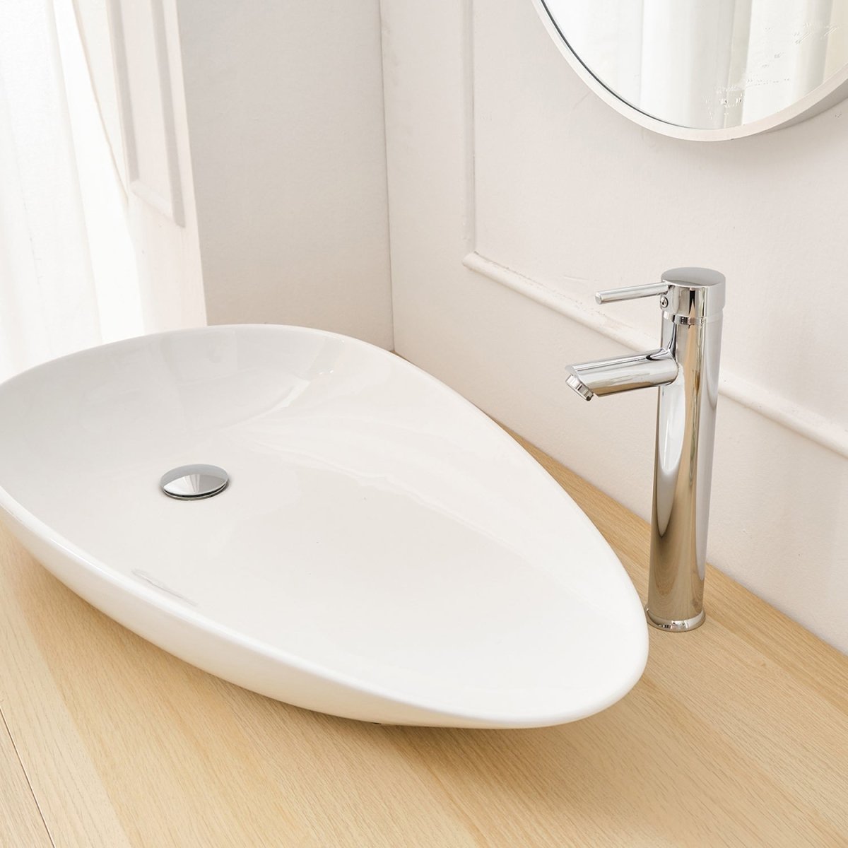 Single Handle with Supply Hose Bathroom Sink Faucet Chrome - buyfaucet.com