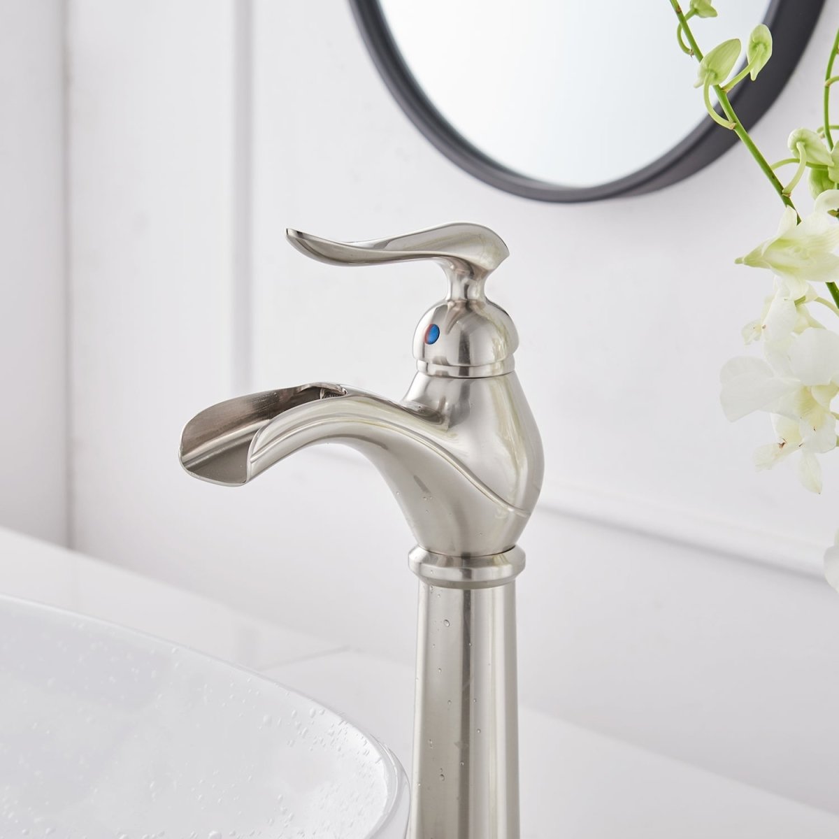Single Hole 1-Handle Bathroom Faucet in Brushed Nickel - buyfaucet.com