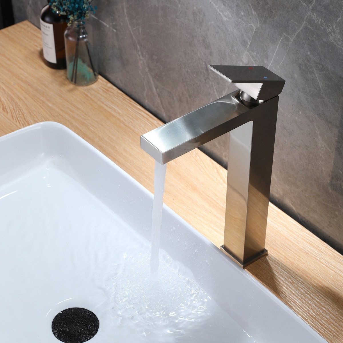 Single Hole Single Handle Bathroom Faucet Brushed Nickel - buyfaucet.com