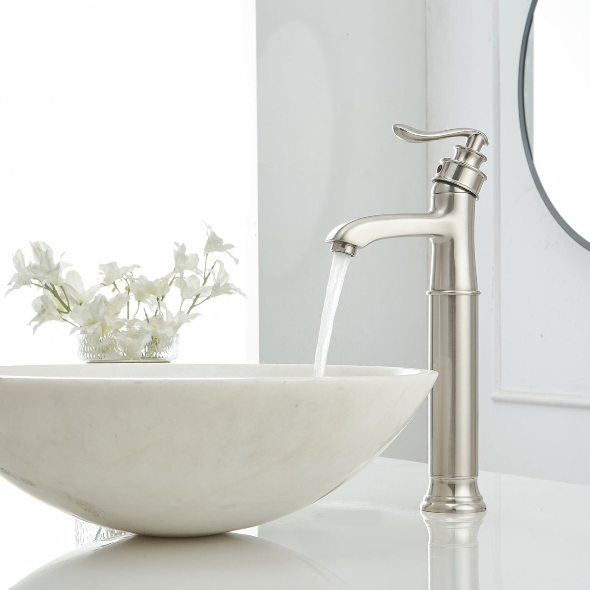 Single Hole Single-Handle Bathroom Faucet Brushed Nickel - buyfaucet.com