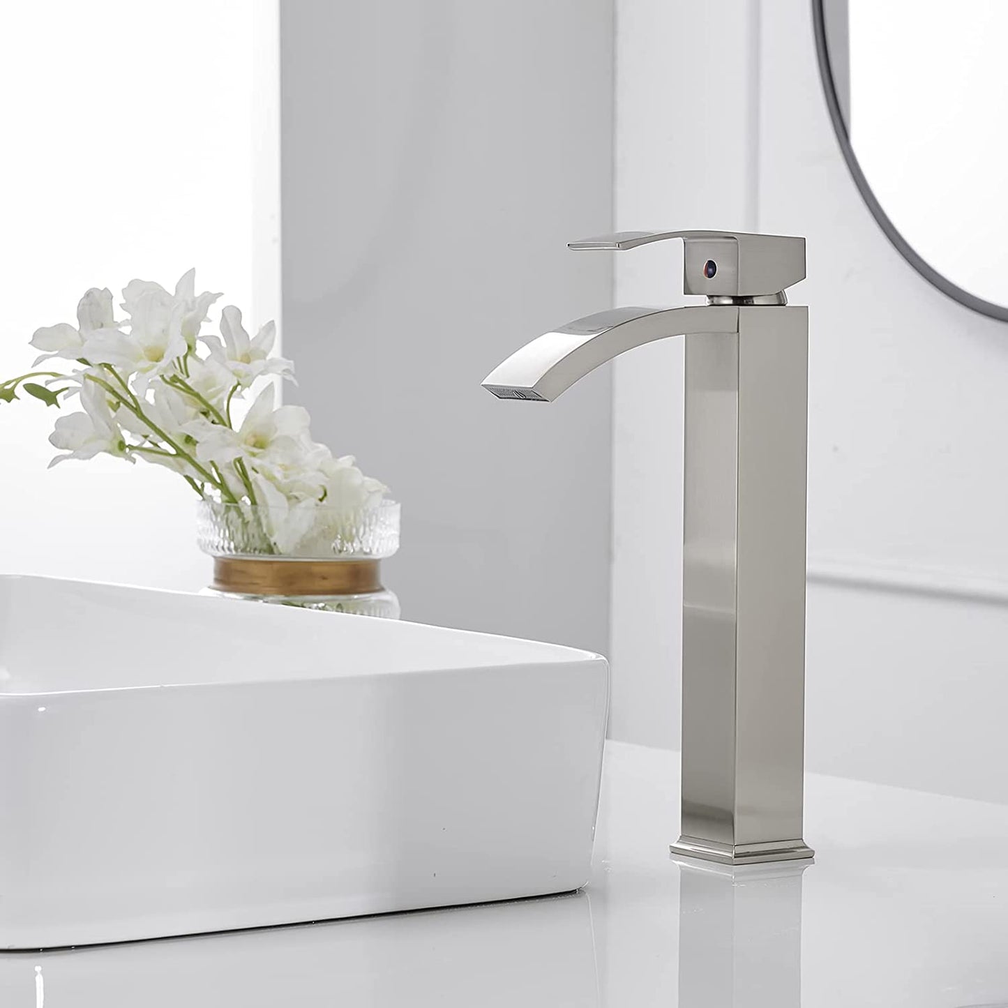 Single Hole Single Handle Bathroom Faucet Brushed Nickel - buyfaucet.com