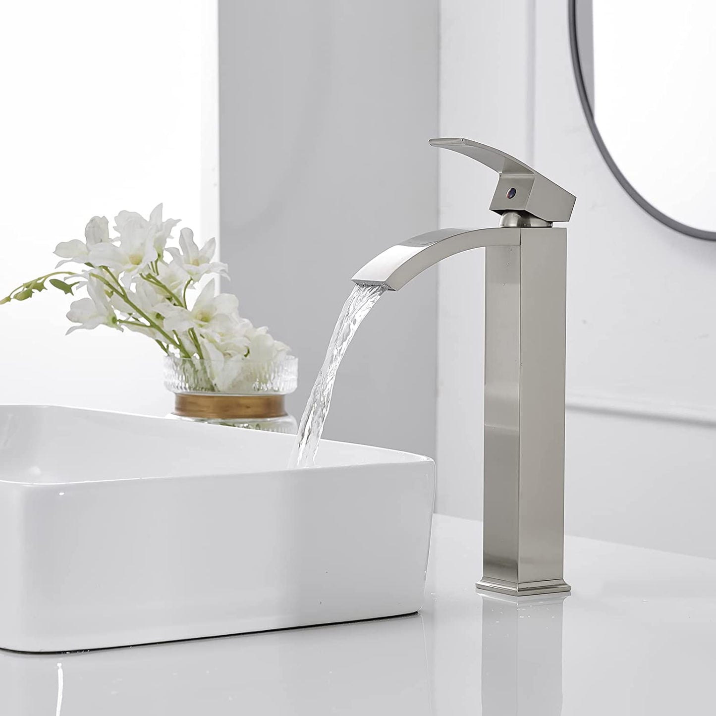 Single Hole Single Handle Bathroom Faucet Brushed Nickel - buyfaucet.com