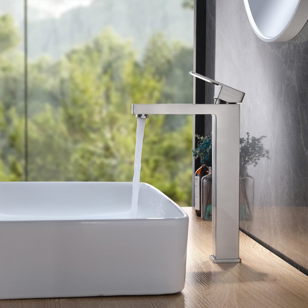 Single Hole Single Handle Bathroom Faucet Brushed Nickel - buyfaucet.com