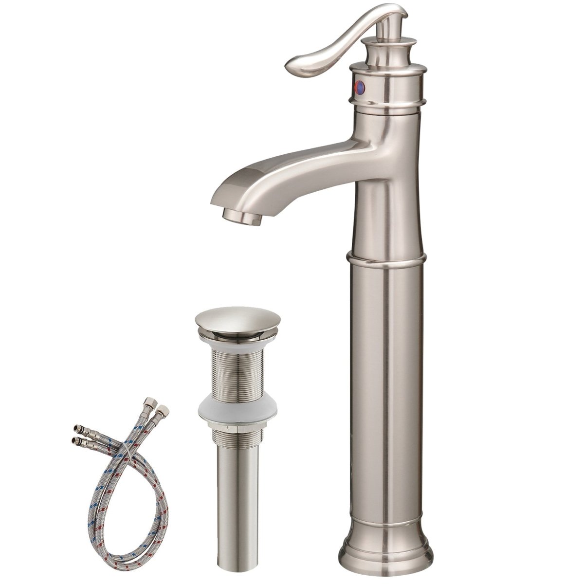 Single Hole Single-Handle Bathroom Faucet Brushed Nickel - buyfaucet.com