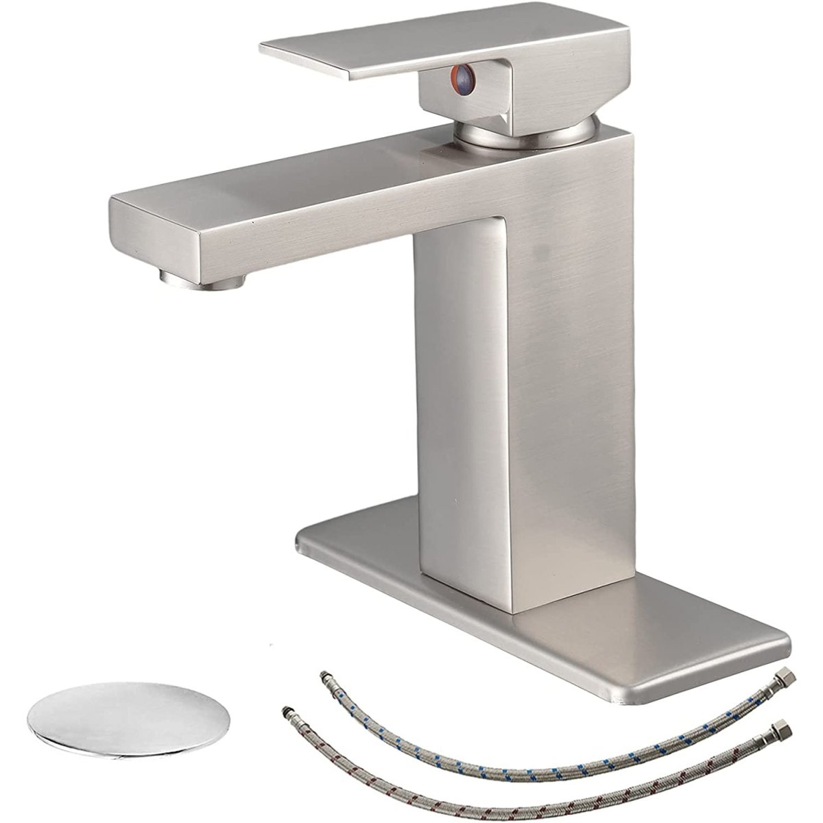 Single Hole Single-Handle Bathroom Faucet Brushed Nickel - buyfaucet.com