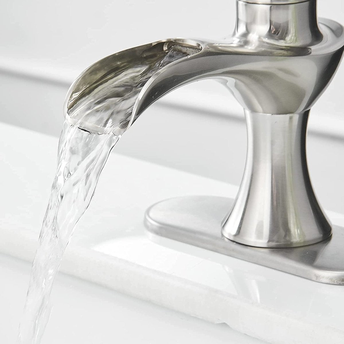 Single Hole Single-Handle Bathroom Faucet in Brushed Nickel - buyfaucet.com