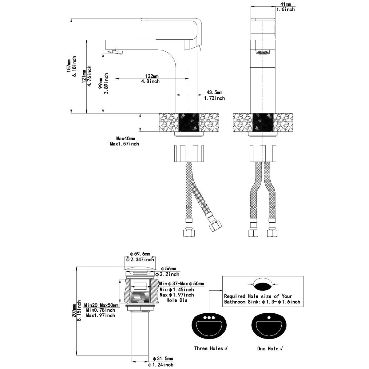 Single Hole Single-Handle Bathroom Faucet in Brushed Nickel - buyfaucet.com