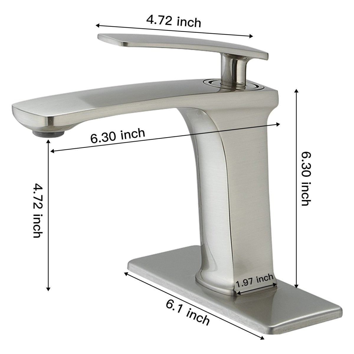 Single Hole Single-Handle Bathroom Faucet in Brushed Nickel - buyfaucet.com