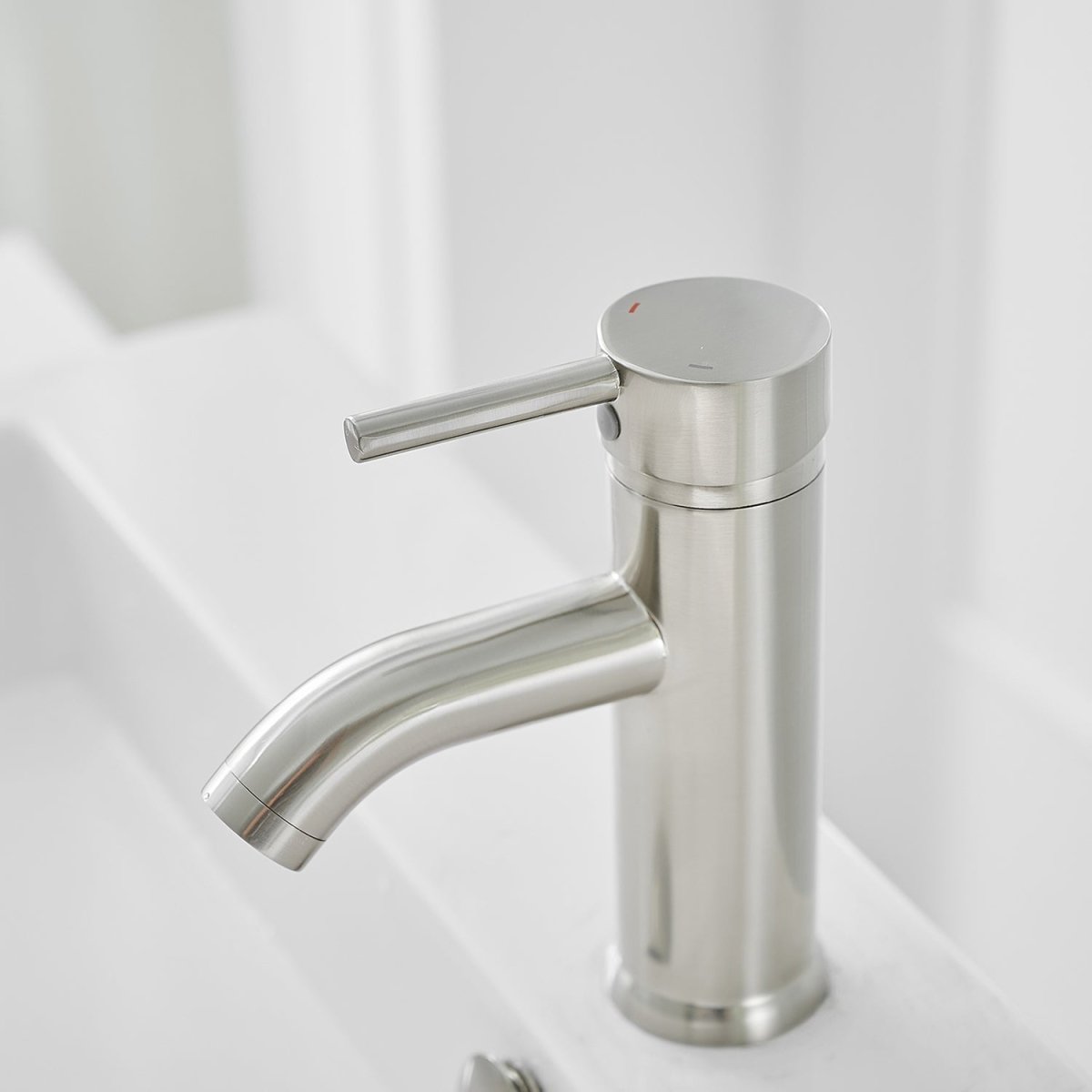 Single Hole Single-Handle Bathroom Faucet in Brushed Nickel - buyfaucet.com
