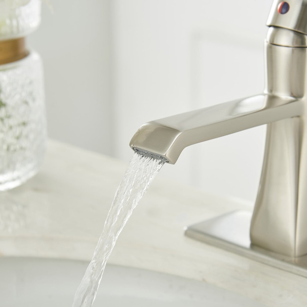 Single Hole Single-Handle Bathroom Faucet in Brushed Nickel - buyfaucet.com