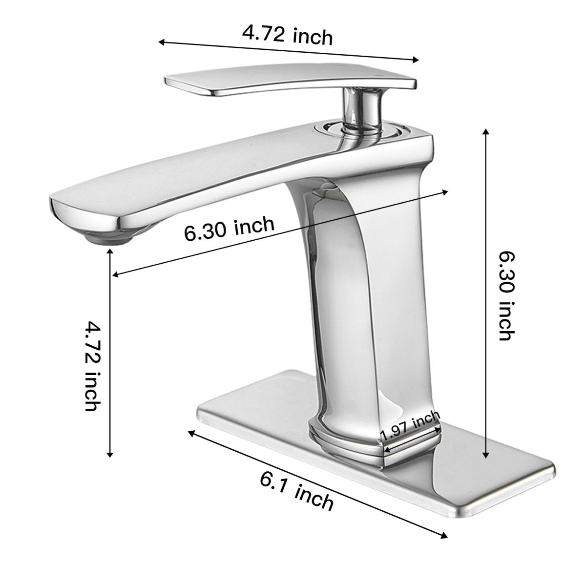 Single Hole Single-Handle Bathroom Faucet in Chrome - buyfaucet.com