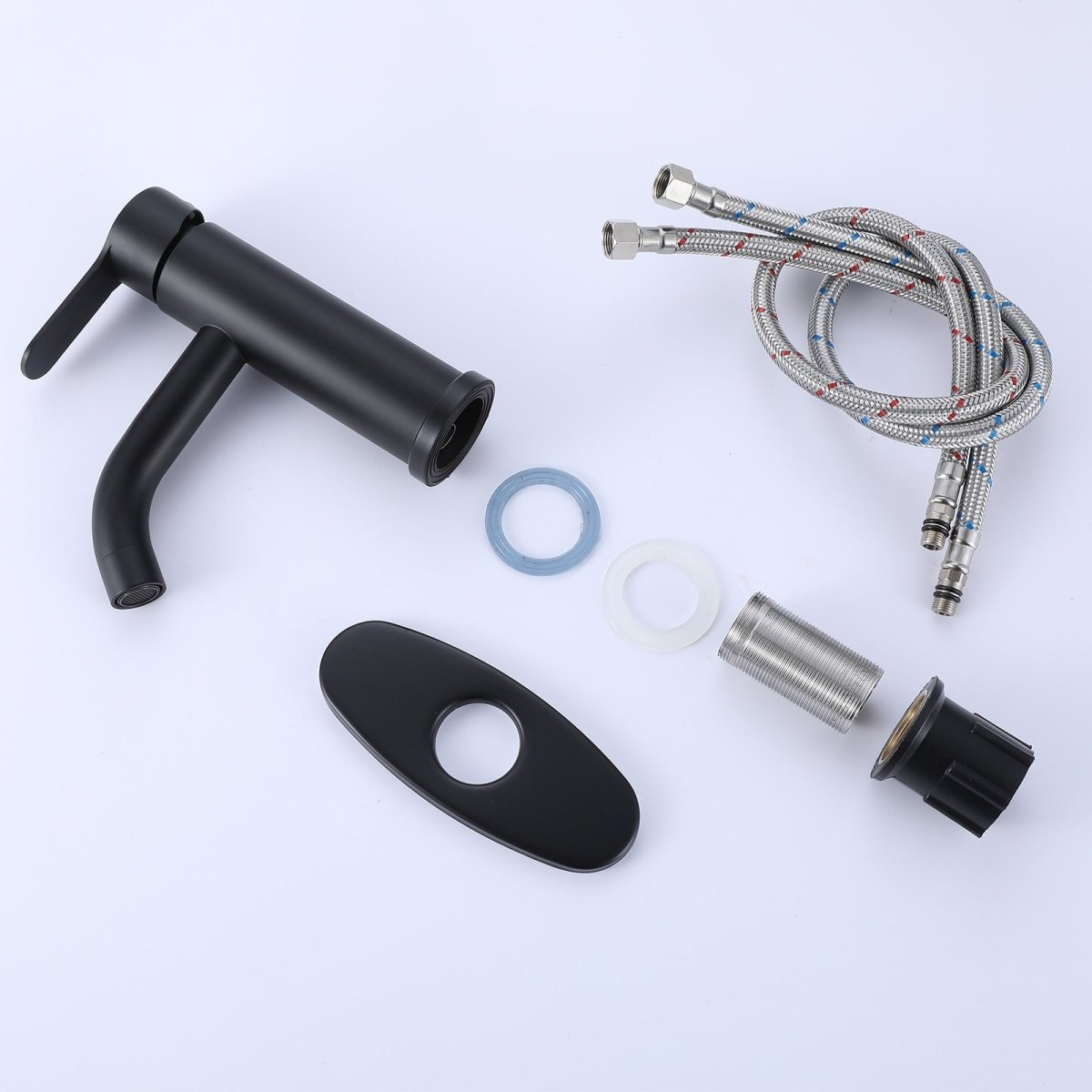Single Hole Single-Handle Bathroom Faucet in Matte Black - buyfaucet.com