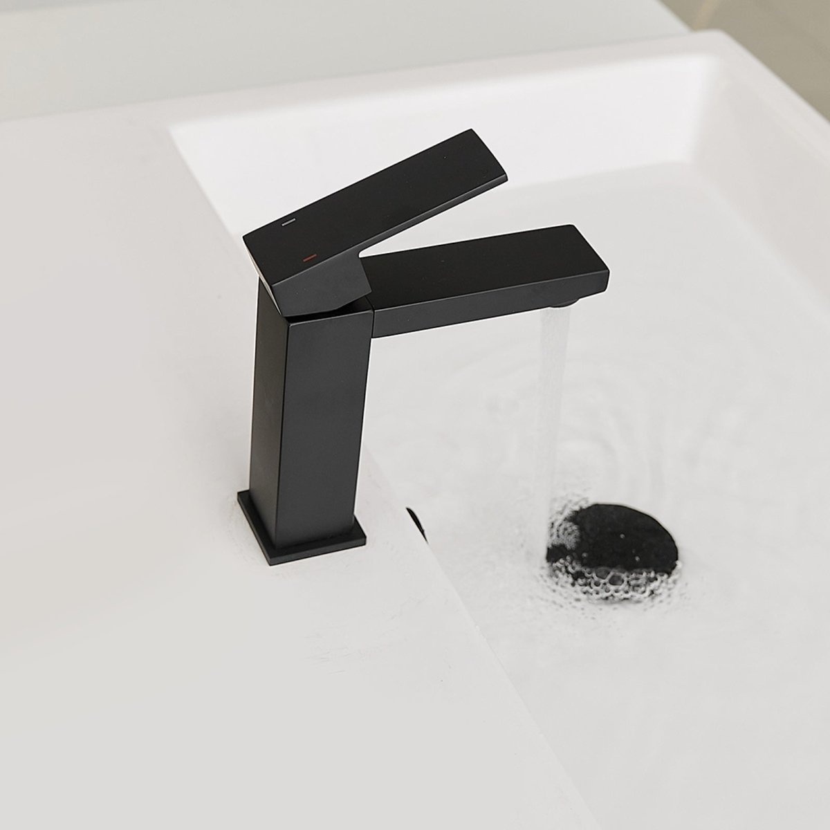 Single Hole Single-Handle Bathroom Faucet in Matte Black - buyfaucet.com