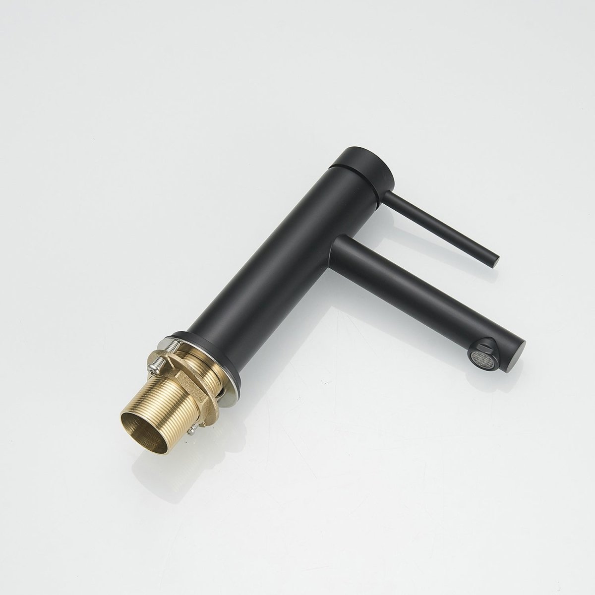 Single Hole Single-Handle Bathroom Faucet in Matte Black - buyfaucet.com