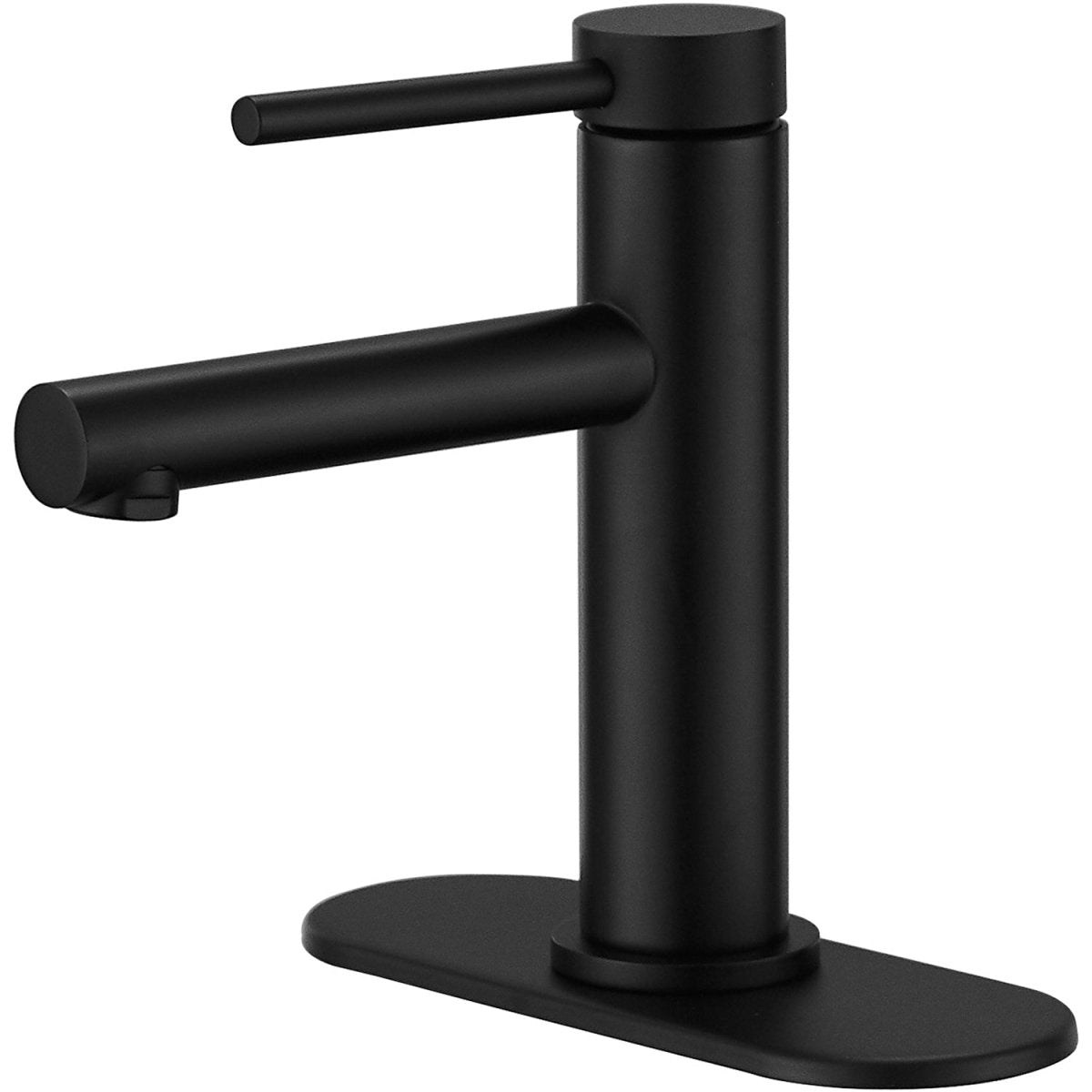 Single Hole Single-Handle Bathroom Faucet in Matte Black - buyfaucet.com