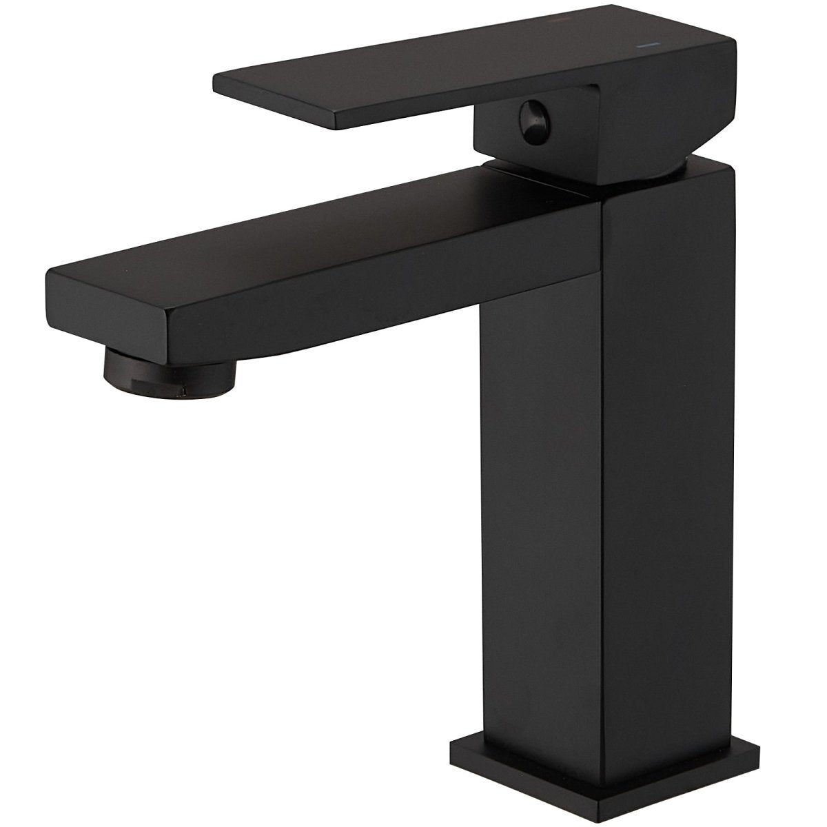 Single Hole Single-Handle Bathroom Faucet in Matte Black - buyfaucet.com