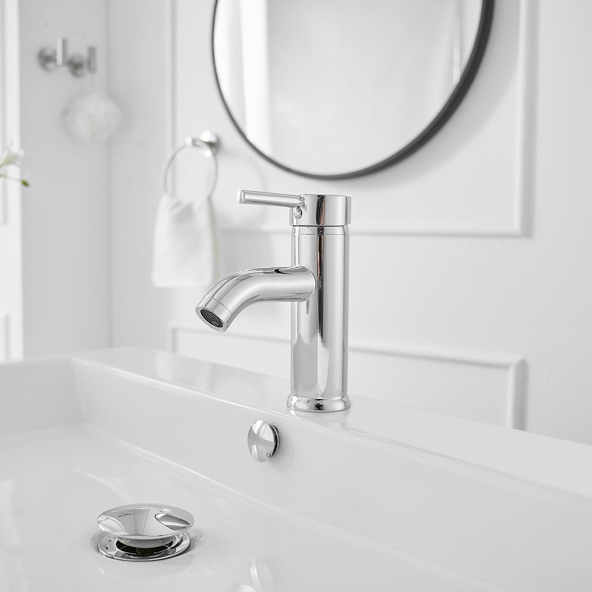 Single Hole Single-Handle Bathroom Faucet in Polished Chrome - buyfaucet.com