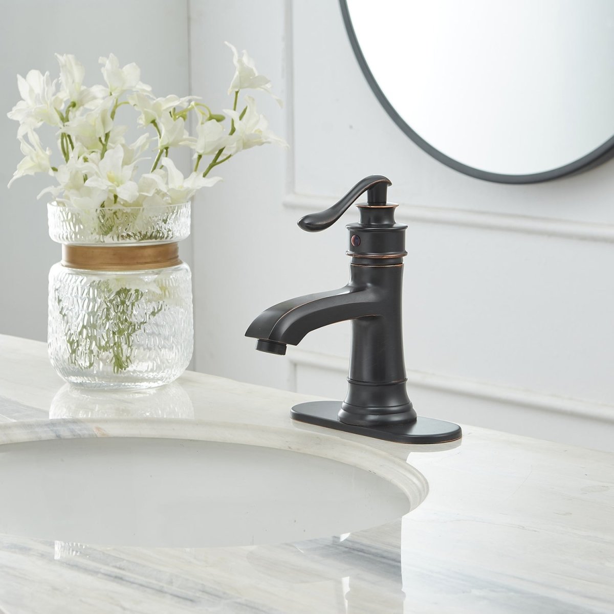 Single Hole Single Handle Bathroom Faucet Oil Rubbed Bronze - buyfaucet.com