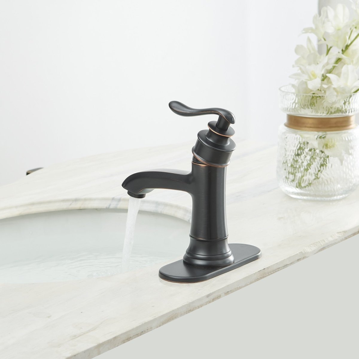 Single Hole Single Handle Bathroom Faucet Oil Rubbed Bronze - buyfaucet.com