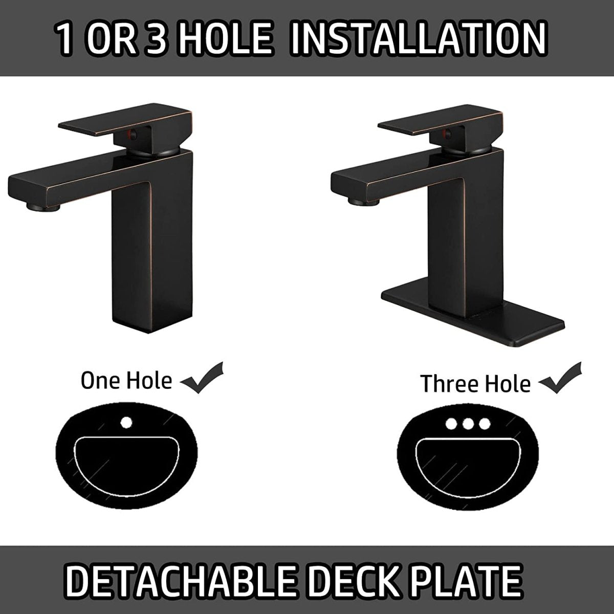 Single Hole Single-Handle Bathroom Faucet Oil Rubbed Bronze - buyfaucet.com