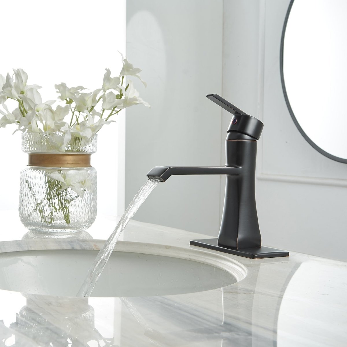 Single Hole Single-Handle Bathroom Faucet Oil Rubbed Bronze - buyfaucet.com