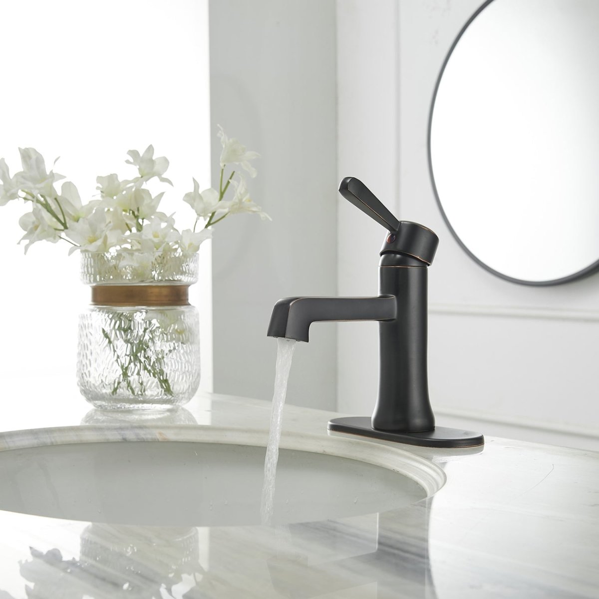Single Hole Single-Handle Bathroom Faucet Oil Rubbed Bronze - buyfaucet.com