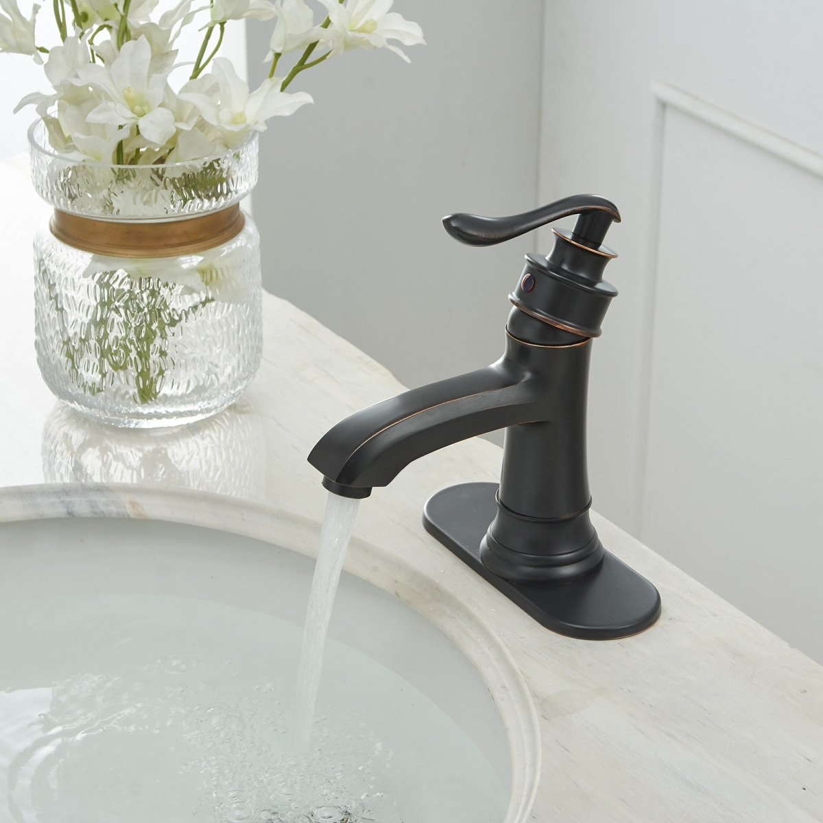 Single Hole Single Handle Bathroom Faucet Oil Rubbed Bronze - buyfaucet.com