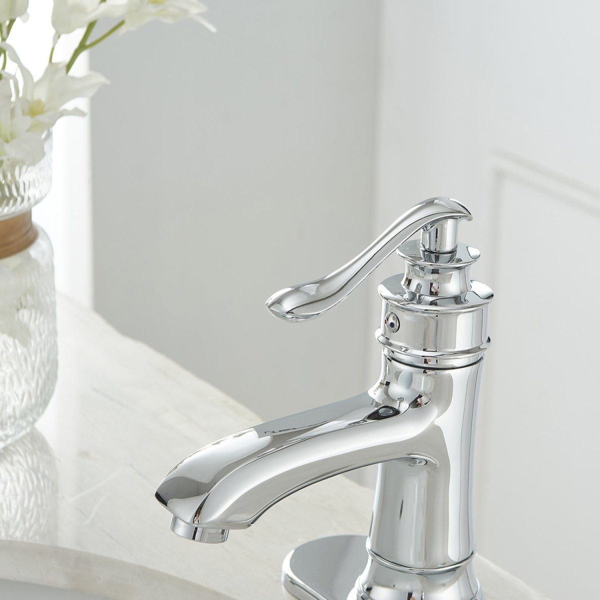 Single Hole Single Handle Bathroom Faucet Polished Chrome - buyfaucet.com