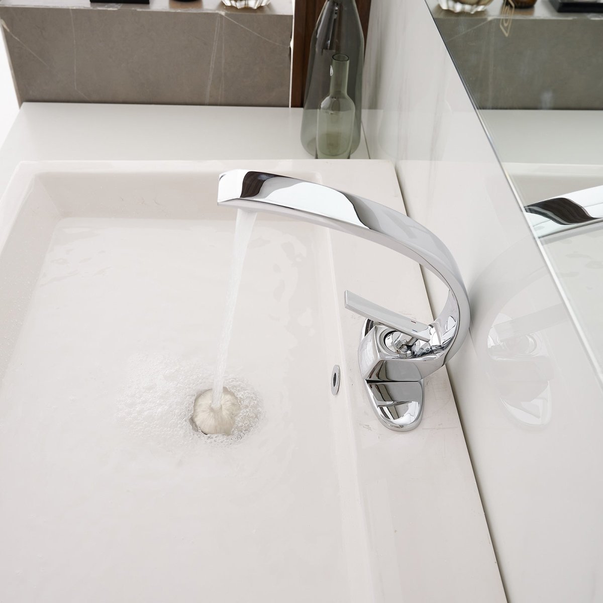 Single Hole Single Handle Bathroom Faucet Polished Chrome - buyfaucet.com