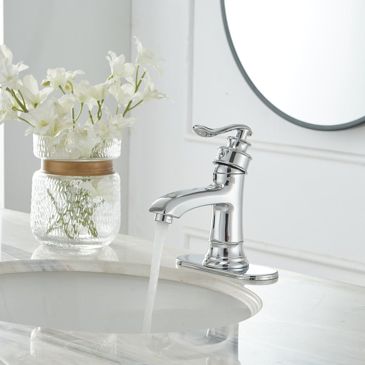 Single Hole Single Handle Bathroom Faucet Polished Chrome - buyfaucet.com