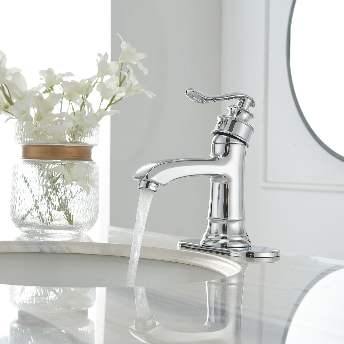 Single Hole Single Handle Bathroom Faucet Polished Chrome - buyfaucet.com