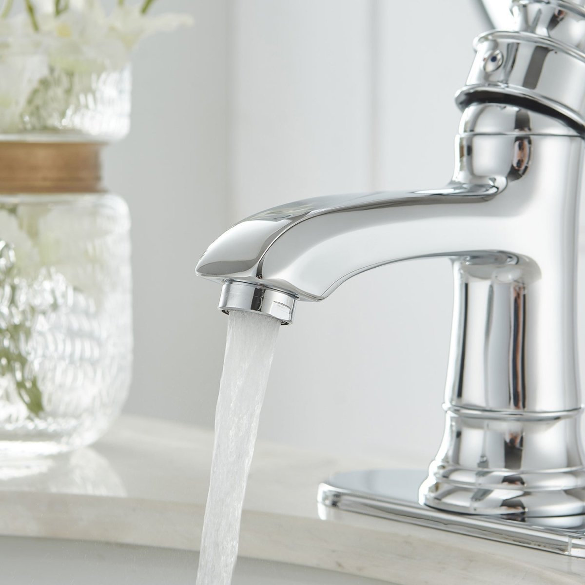 Single Hole Single Handle Bathroom Faucet Polished Chrome - buyfaucet.com