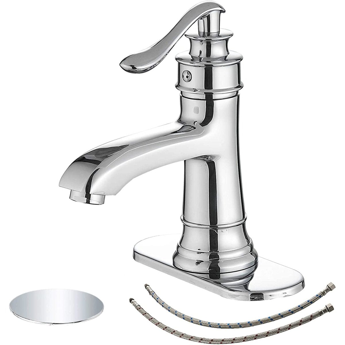 Single Hole Single Handle Bathroom Faucet Polished Chrome - buyfaucet.com