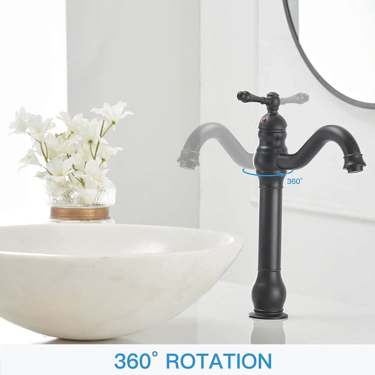 Single Hole Single Handle Bathroom Sink Faucet Black - buyfaucet.com