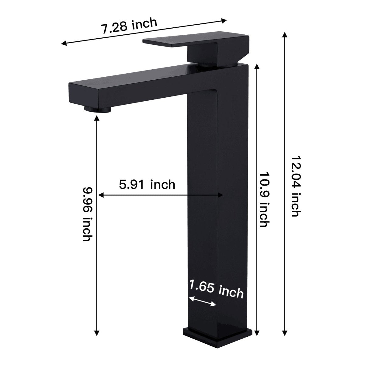Single Hole Single Handle Bathroom Sink Faucet Black - buyfaucet.com