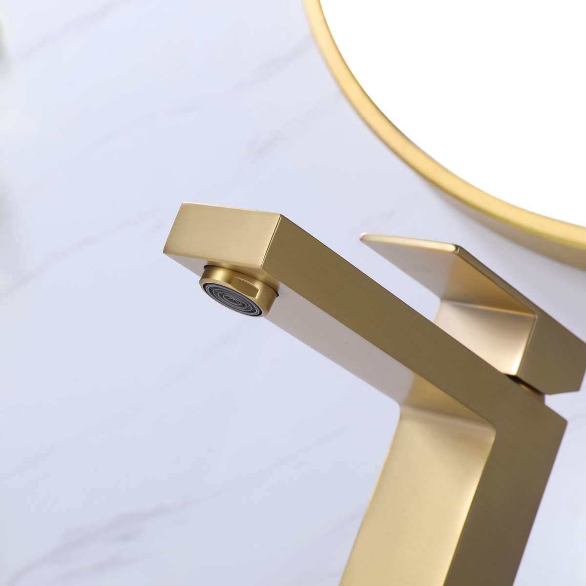 Single Hole Single Handle Bathroom Sink Faucet Brushed Gold - buyfaucet.com