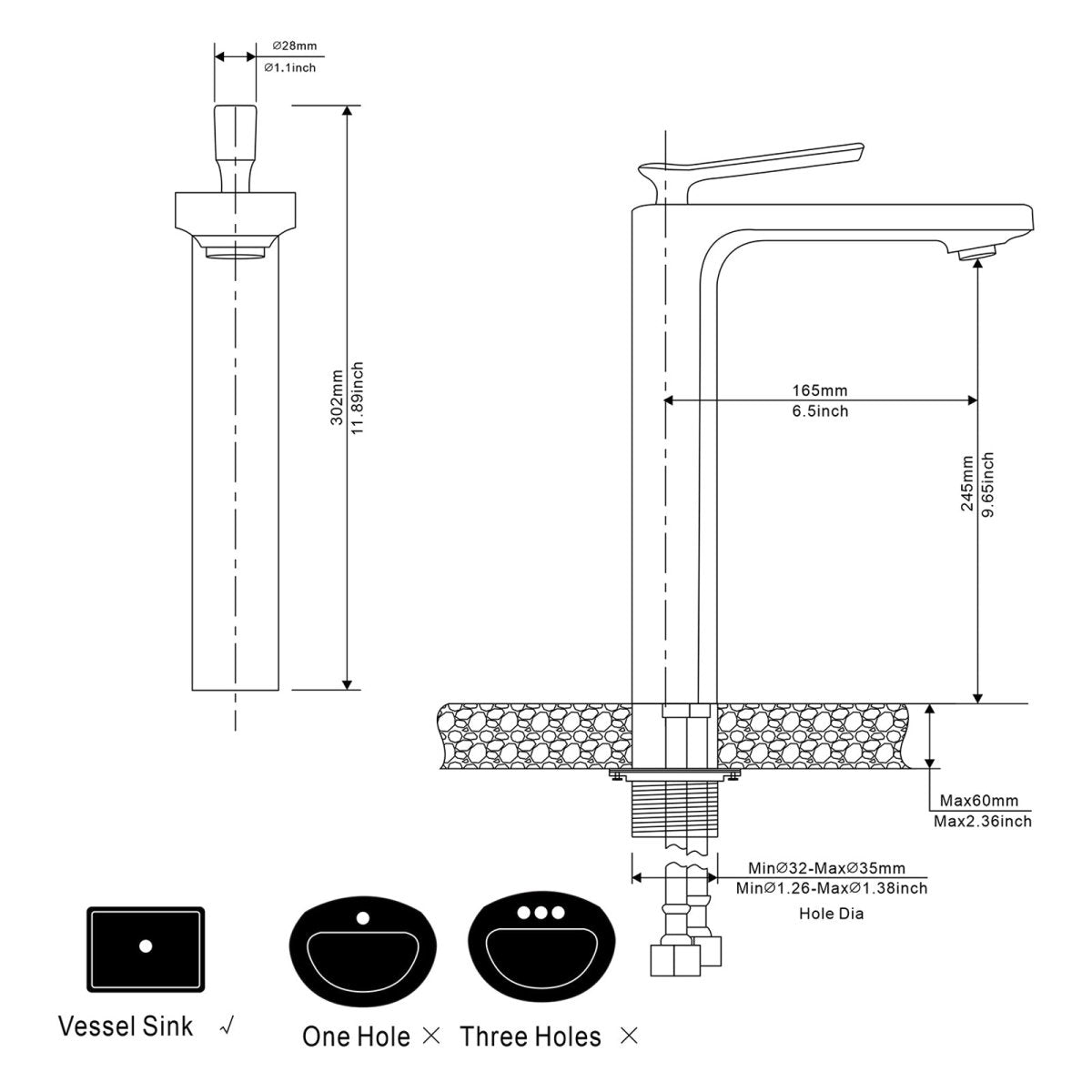 Single Hole Single Handle Bathroom Sink Faucet Chrome - buyfaucet.com