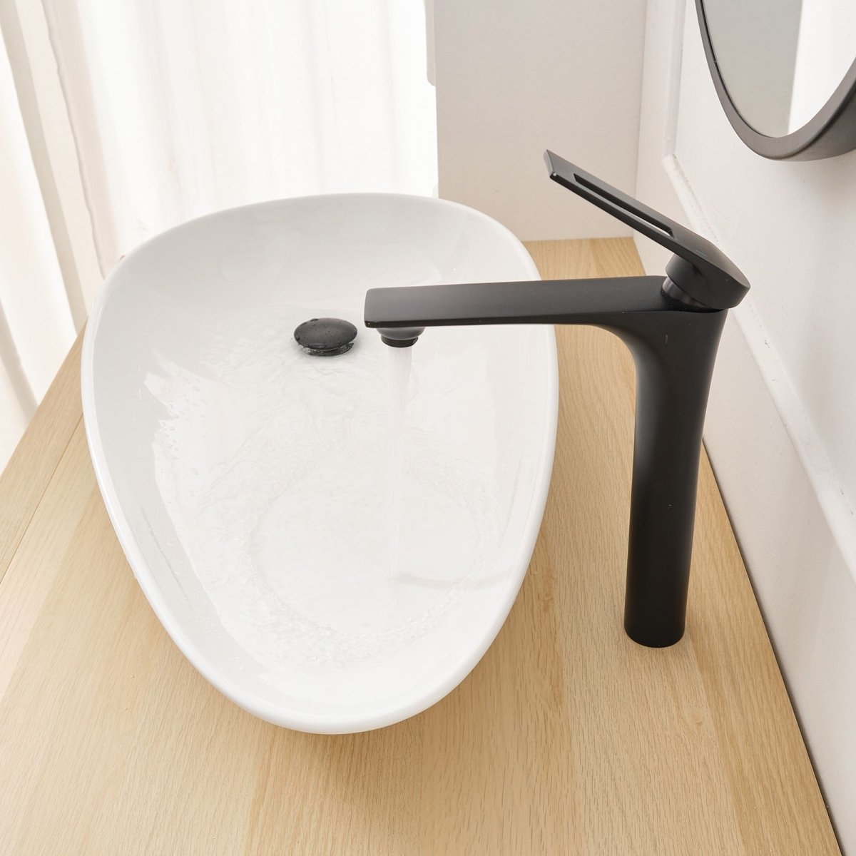 Single Hole Single Handle Bathroom Sink Faucet Matte Black - buyfaucet.com