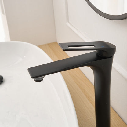 Single Hole Single Handle Bathroom Sink Faucet Matte Black - buyfaucet.com