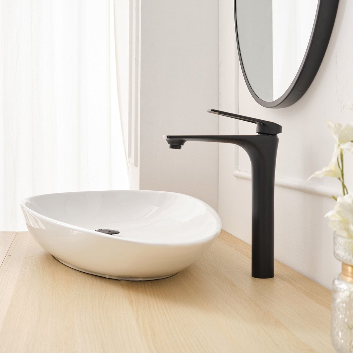 Single Hole Single Handle Bathroom Sink Faucet Matte Black - buyfaucet.com